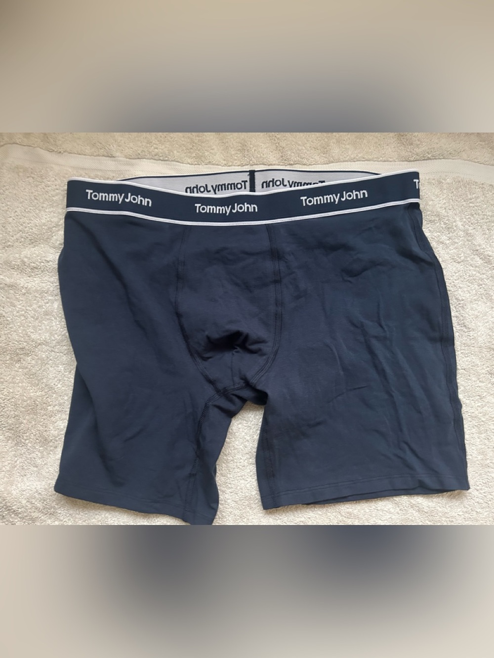 Men’s Tommy John Essential Cool Cotton Stretch Dark Navy Boxer Briefs Large Size